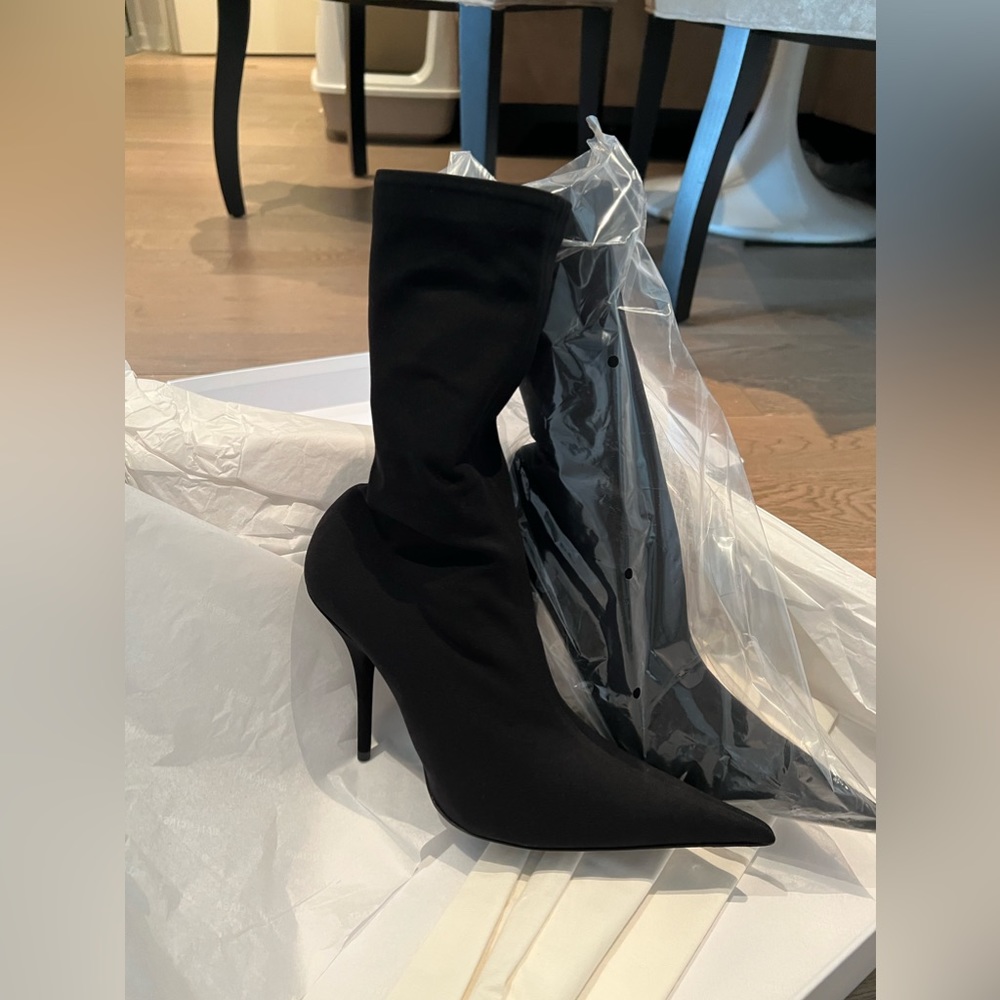 Balenciaga Knife Crepe Jersey Boots